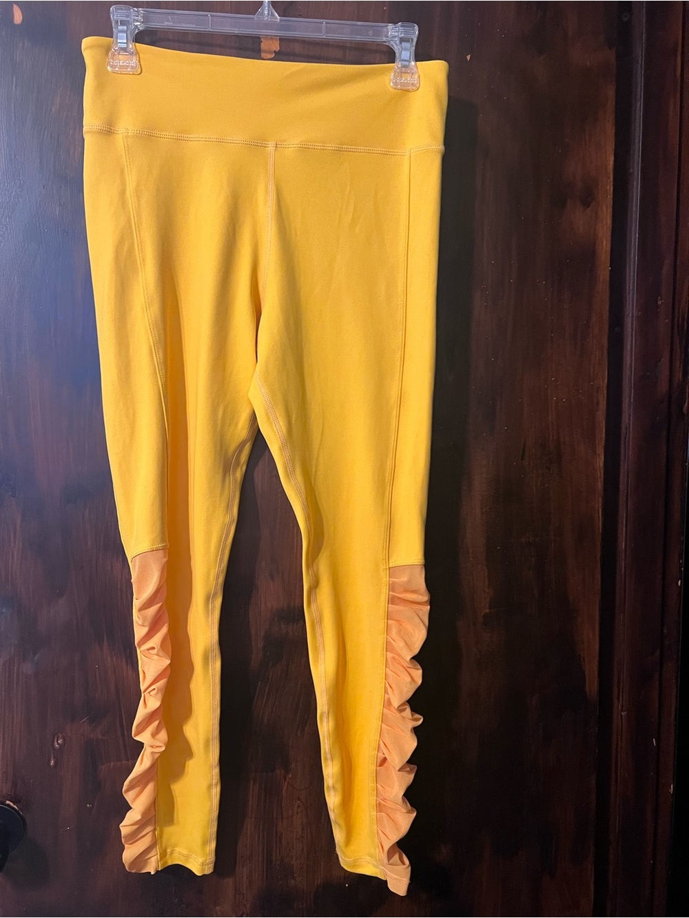 ZYIA Yellow leggings with the mesh